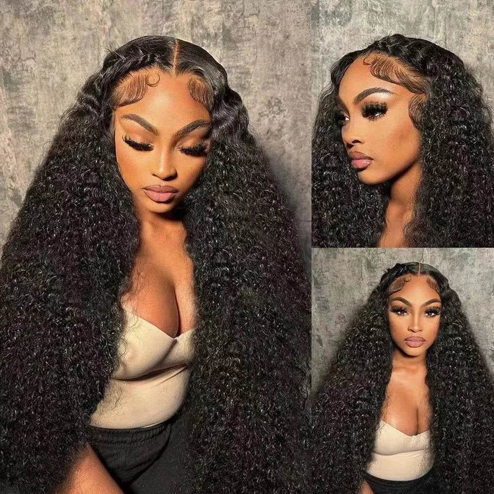 250 Density Deep Curly Wave Wig 30 Inch HD Lace Frontal 360 Full Lace Human Hair Wig - BON's