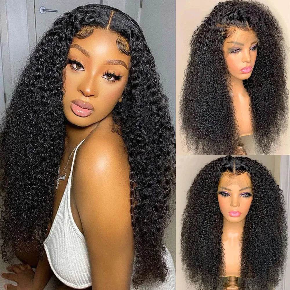 250 Density Deep Curly Wave Wig 30 Inch HD Lace Frontal 360 Full Lace Human Hair Wig - BON's