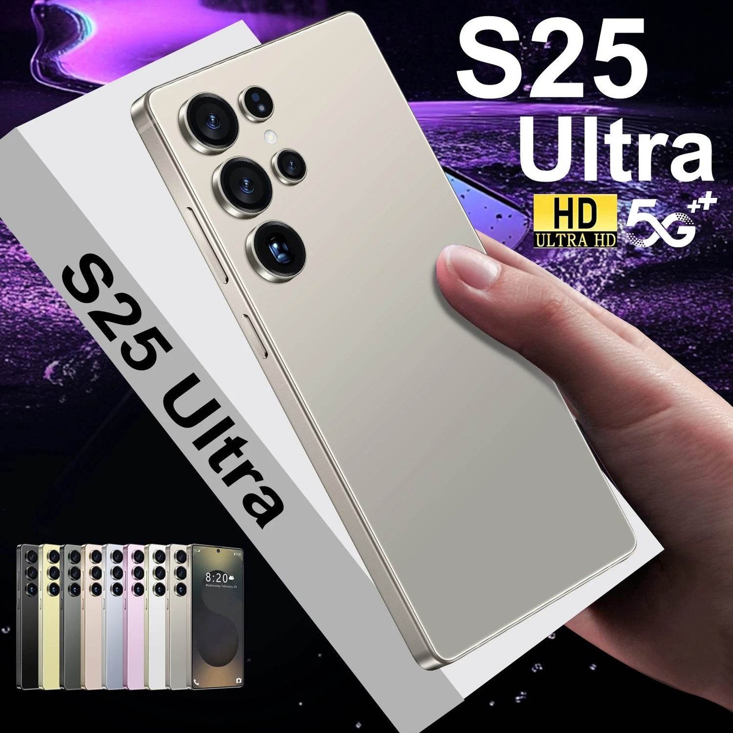 Best S25 Ultra Smartphone - New 5G S24 Original Phone 7.3 Inch 16GB+512GB Android Mobile - BON's