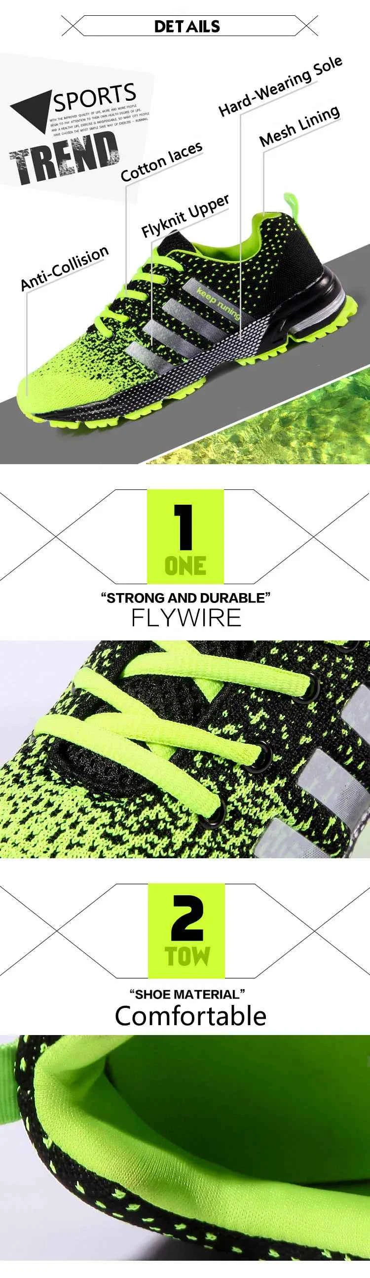 Breathable Running Sneakers – Non-Slip Gym, Walking & Casual Streetwear Shoes