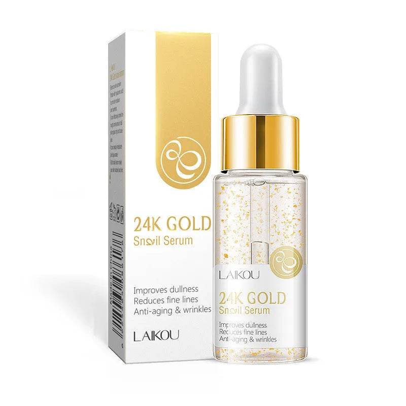 LAIKOU Sakura Serum - Japan Sakura Essence Moisturizing Hyaluronic Acid with 24K Gold and Vitamin C for Brightening Skin Care - BON's