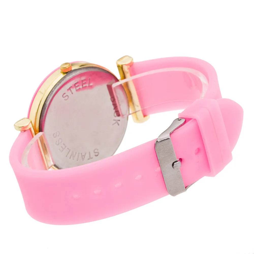 Simple Black/White Quartz Watches for Women - Minimalist Big Dial Fashion Watch with Silicone Strap - BON's