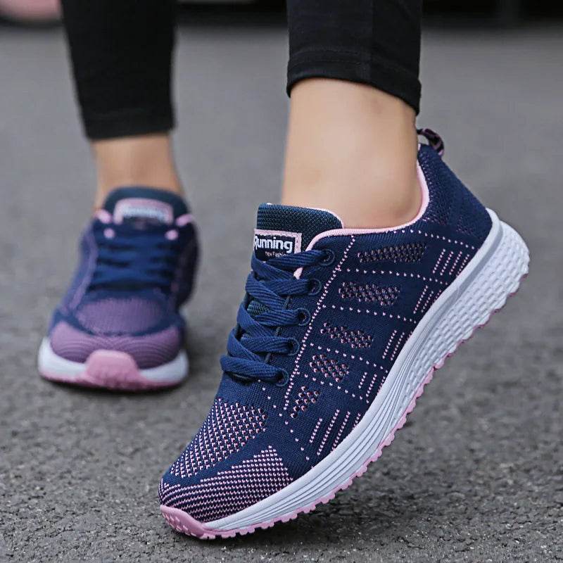 Women Breathable Casual Shoes - Fashion Mesh Flat Sneakers for Walking and Gym 2021 - BON's