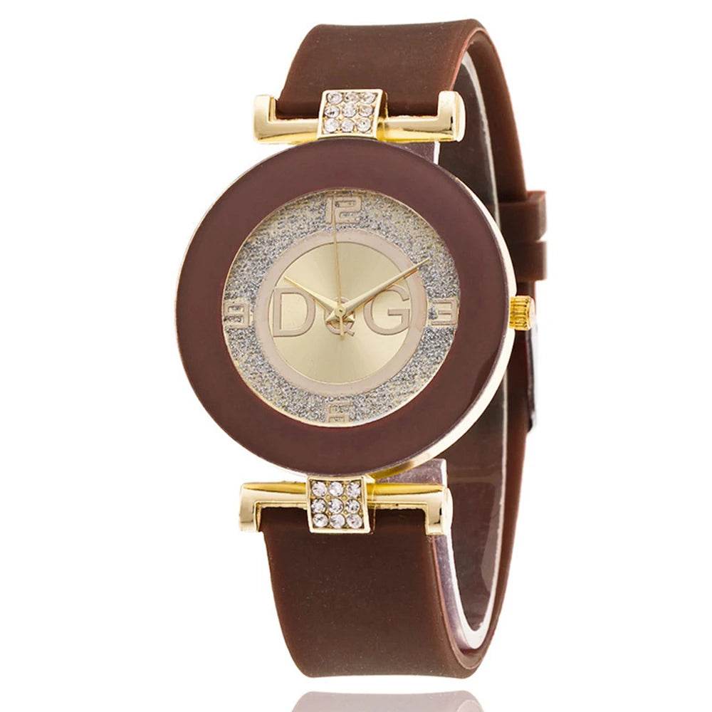 Simple Black/White Quartz Watches for Women - Minimalist Big Dial Fashion Watch with Silicone Strap - BON's