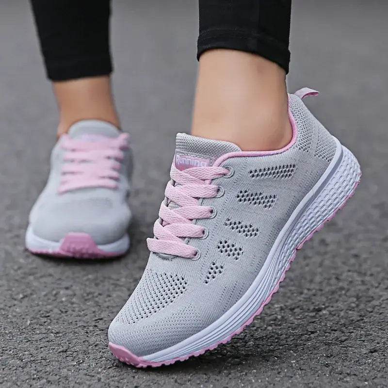 Women Breathable Casual Shoes - Fashion Mesh Flat Sneakers for Walking and Gym 2021 - BON's