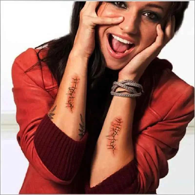 Halloween Zombie Scars Tattoos stickers With Fake Scab Blood Special Fx Costume Makeup Halloween Decoration