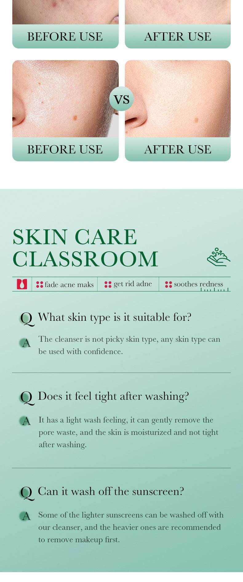 BIOAQUA Salicylic Acid Facial Cleanser Acne Treatment Moisturizing Oil Control skincare Face Wash Foam Face Cleanser Skin Care - BON's