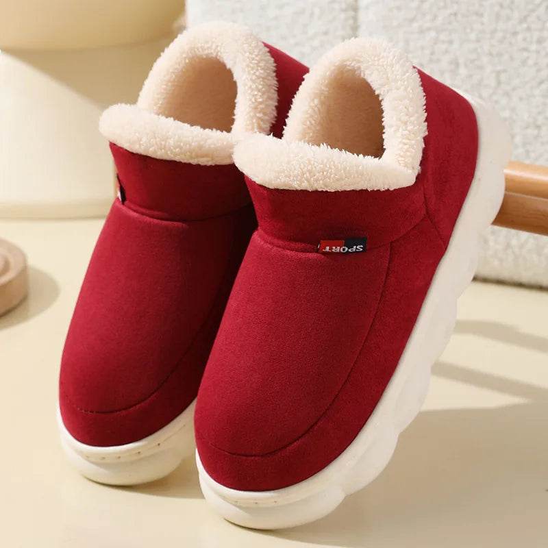 Kidmi Winter Women Shoes 2024 - Warm Outdoor Cotton Slippers and Plush Indoor Padded Footwear for Women - BON's