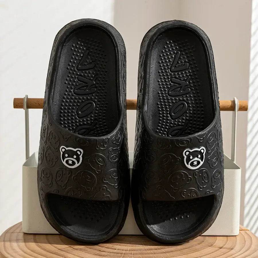 Cute Bear Slippers for Women and Men - Soft Indoor Cartoon Sandals, Anti-Slip Summer Shoes, Comfy Bathroom and Outdoor Leisure Footwear - BON's