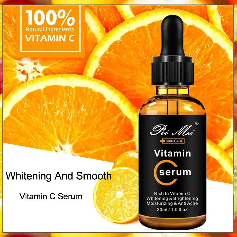 Skincare Products Vitamin C Facial Serum Brighten Skin Lighten Spots Hyaluronic Acid Face Essence Skin Care Products 30ml - BON's