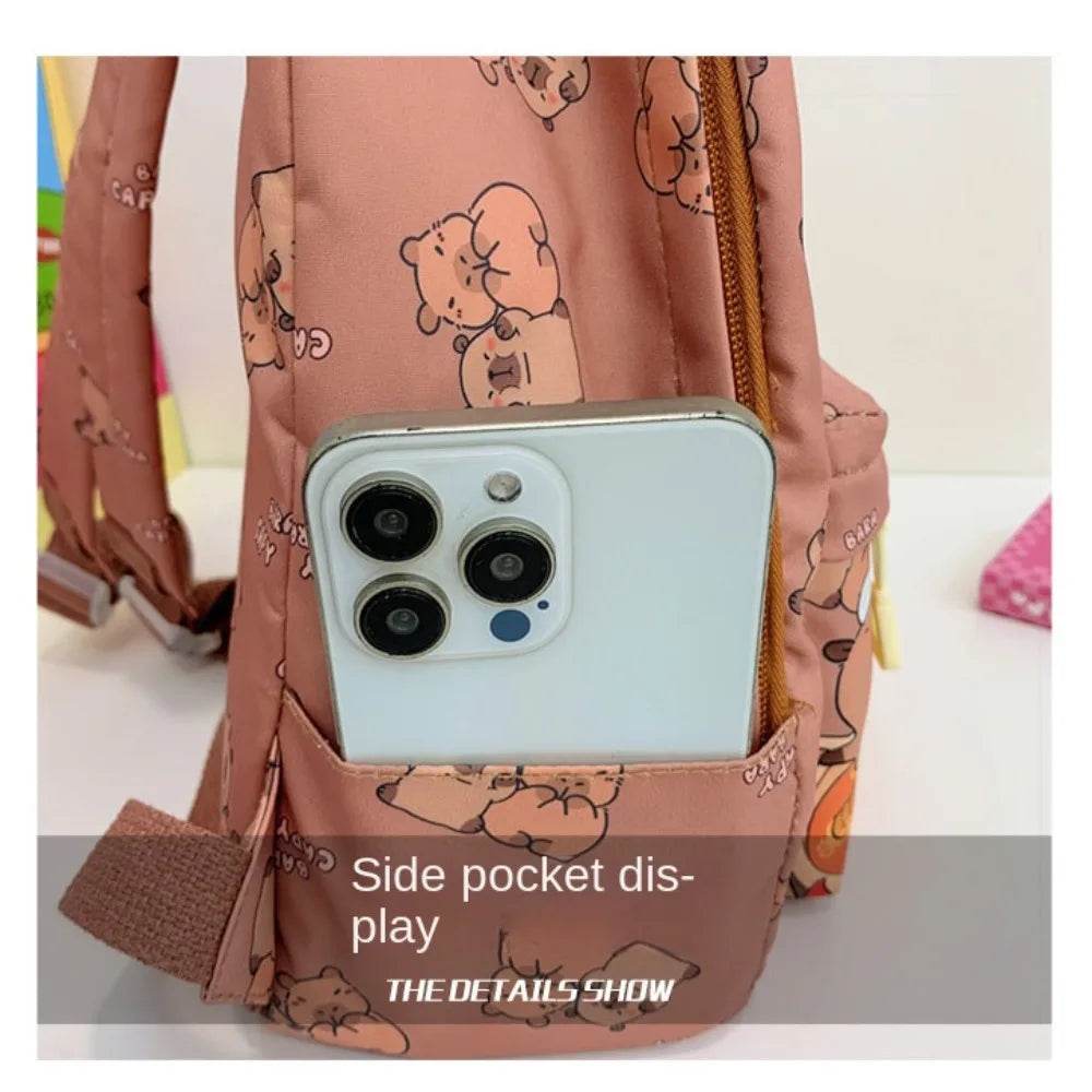 Capybara School Backpack - Cute Large Student Schoolbag - BON's