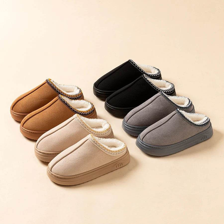 Winter Women's Fuzzy Fur Slippers - Anti-slip Soft Sole Indoor Outdoor Comfort Plush Houseshoes - BON's