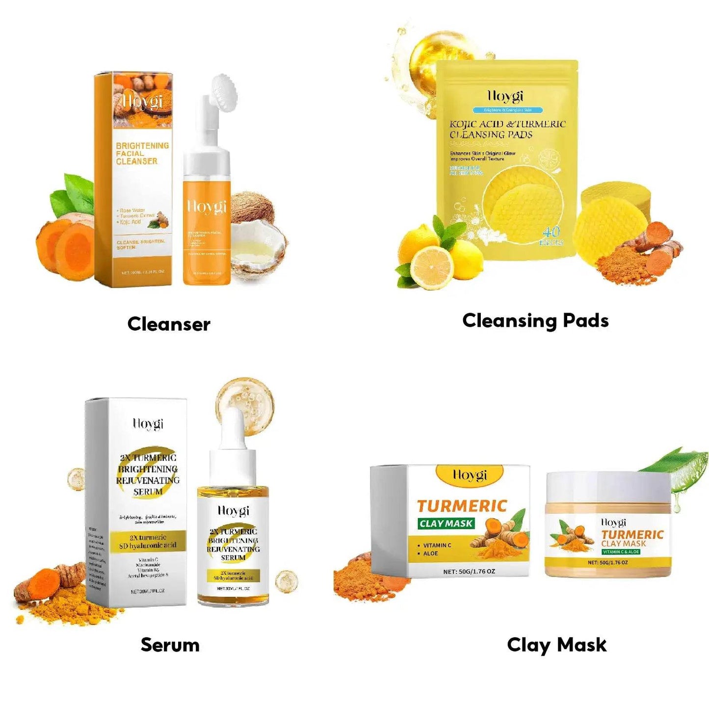 Turmeric Dark Spot Remover Exfoliating Cleansing Pads for Oil Control and Brightening Skin Care - BON's