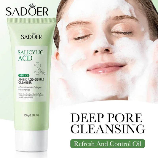 Salicylic Acid Cleanser - Hydrating Foam Face Wash for Moisturized Skin Care - BON's