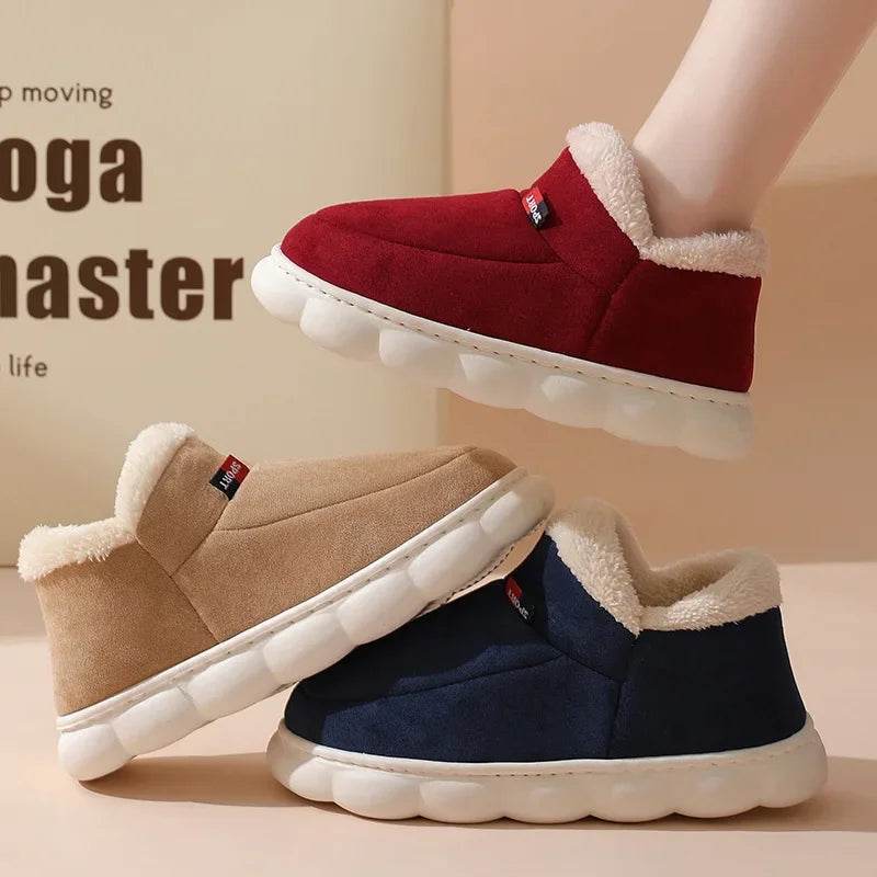 Kidmi Winter Women Shoes 2024 - Warm Outdoor Cotton Slippers and Plush Indoor Padded Footwear for Women - BON's