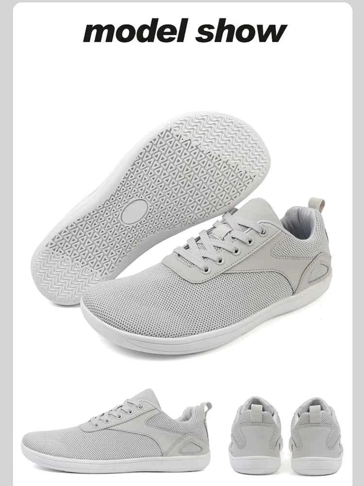 Wide-Toe Barefoot Sneakers – Breathable, Non-Slip Sports Shoes for Walking, Jogging & Everyday Style
