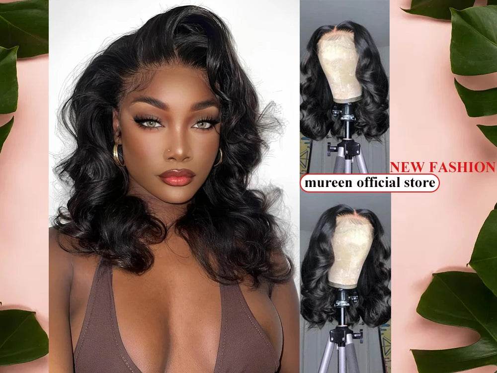 250% Density Bob Wig Body Wave Wear And Go Glueless Wigs For Women Ready To Wear Human Hair Wigs 4x4 Lace Closure Wig Human Hair - BON's