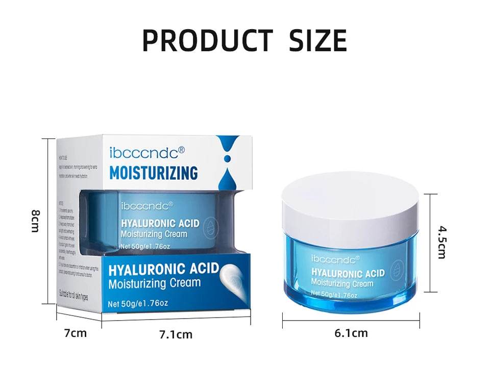 Hyaluronic Acid Moisturizer - Hydrating Water Gel Facial Cream for Dry Skin 50g - BON's