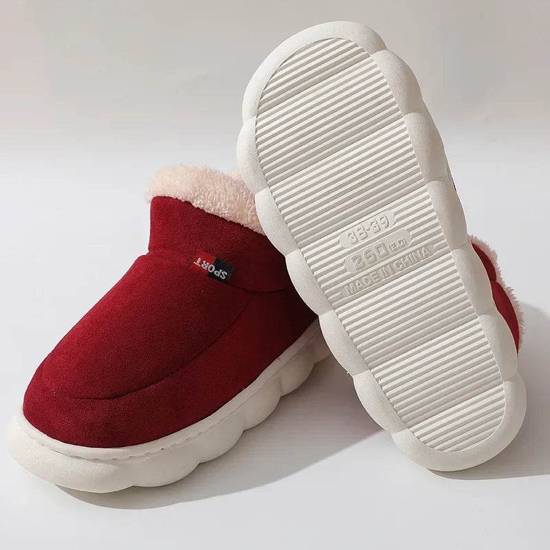 Kidmi Winter Women Shoes 2024 - Warm Outdoor Cotton Slippers and Plush Indoor Padded Footwear for Women - BON's