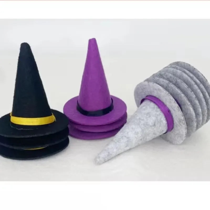 Mini Witch Hat Wine Bottle Pumpkin Decoration Formal Hat Halloween Decoration Little Man Sharp Corner Witch Hat Party Supplies