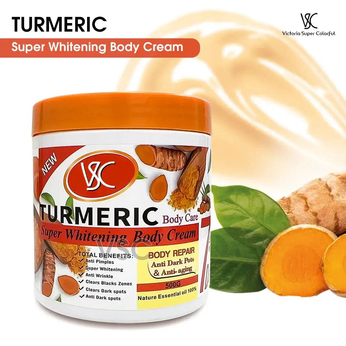 Turmeric Body Lotion for Brightening and Hydrating Skin - Moisturizer Body Cream and Face Cream - BON's