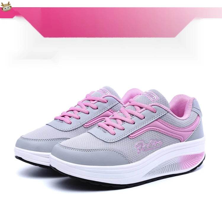 Women Vulcanized Sneakers High Quality Fashion Flats Walking Platform Shoes Zapatillas Mujer - BON's