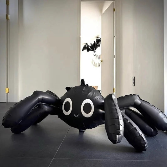 Black Spider Balloon – Inflatable Halloween Party Decoration for Ghost Festival, Haunted House & Trick Toy Props