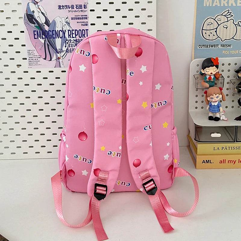 Stitch Cartoon Backpack, Large Capacity Daypack, Lightweight, Durable Nylon Schoolbag for Travel, Daily Commuting and School - BON's