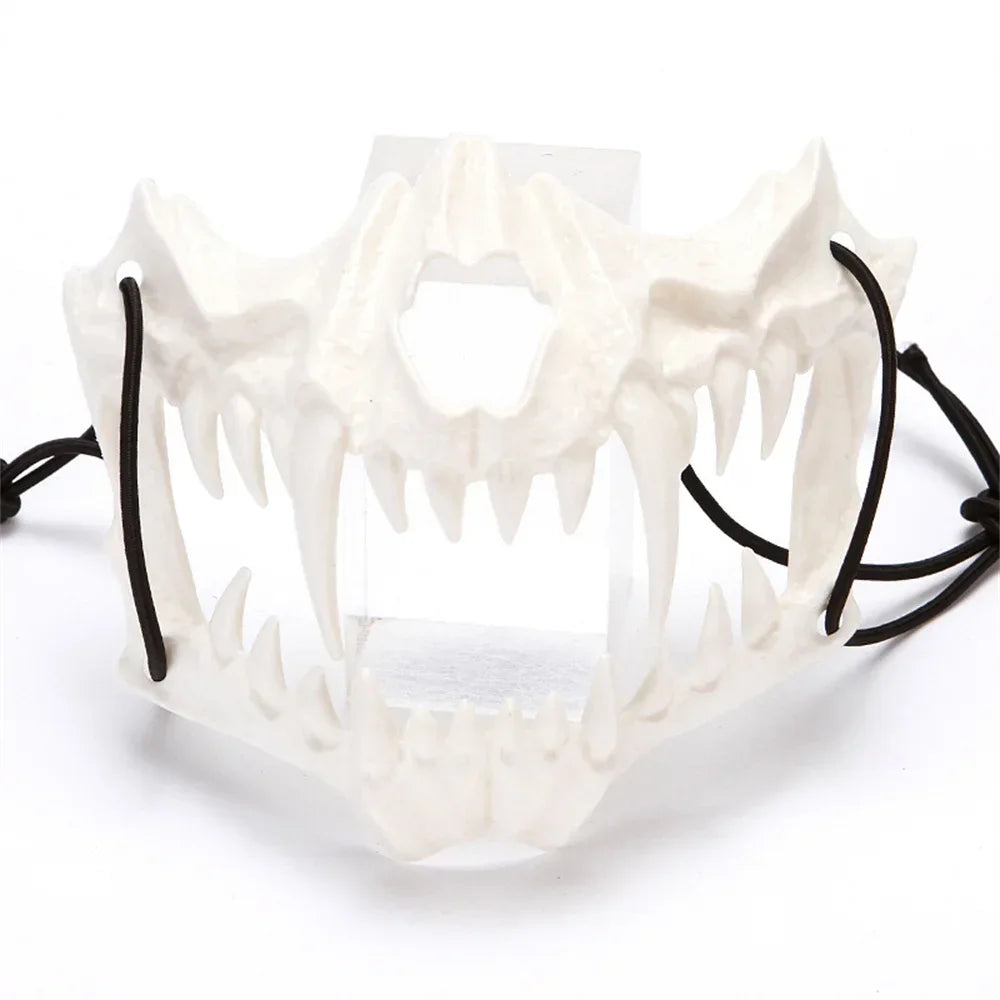 Halloween Skull Half-Face Mask – Unisex Costume Prop | Animal Bone Design for Cosplay, Party & Performance