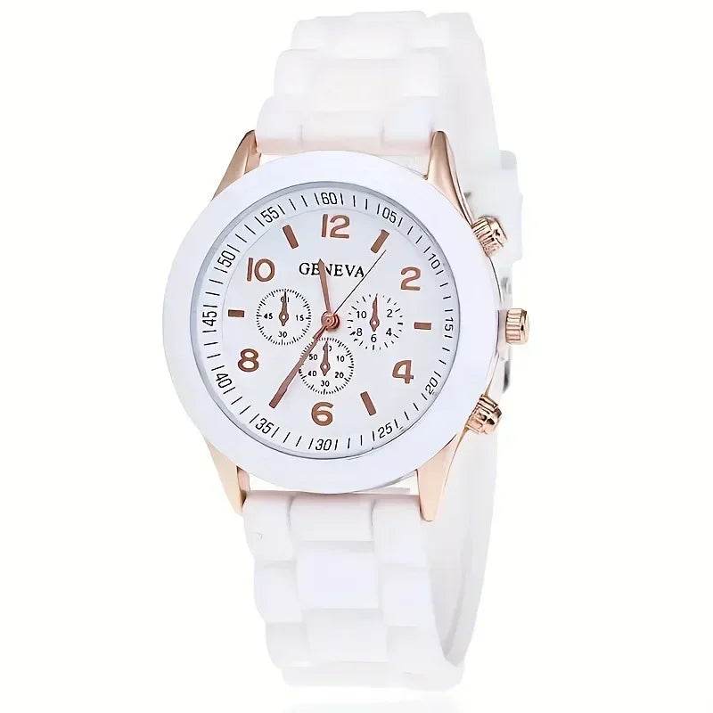 Luxury Women's Watch Set - 5PCS Rhinestone Jewelry Bracelet, Ring, Necklace, and Earrings for Casual Elegance - BON's