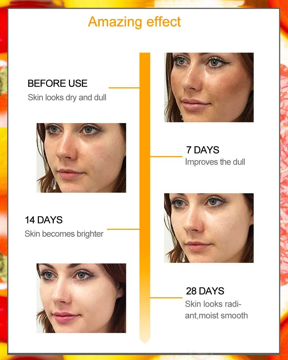 Skincare Products Vitamin C Facial Serum Brighten Skin Lighten Spots Hyaluronic Acid Face Essence Skin Care Products 30ml - BON's