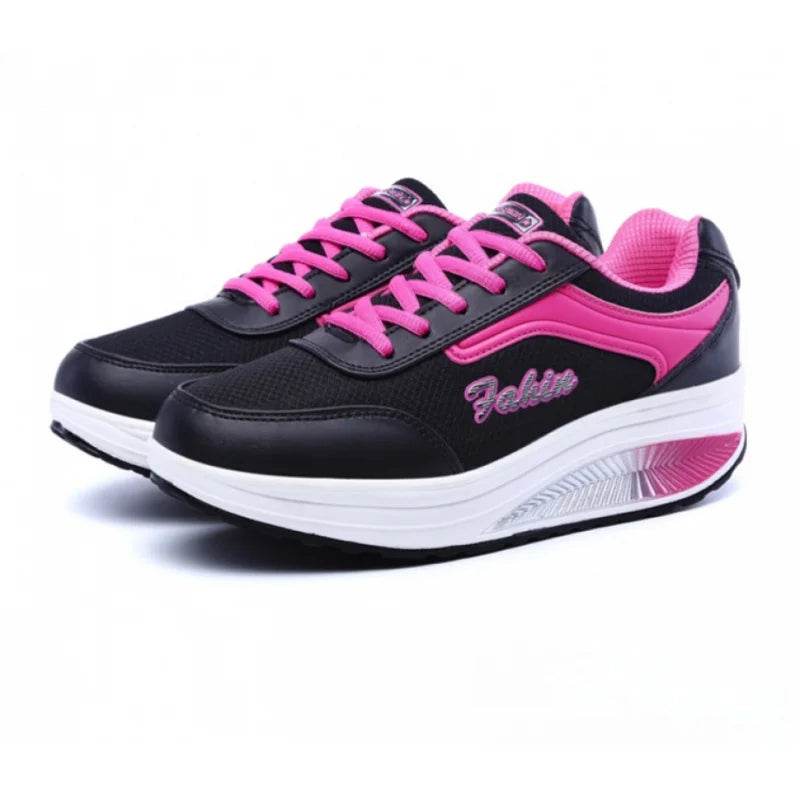 Women Vulcanized Sneakers High Quality Fashion Flats Walking Platform Shoes Zapatillas Mujer - BON's