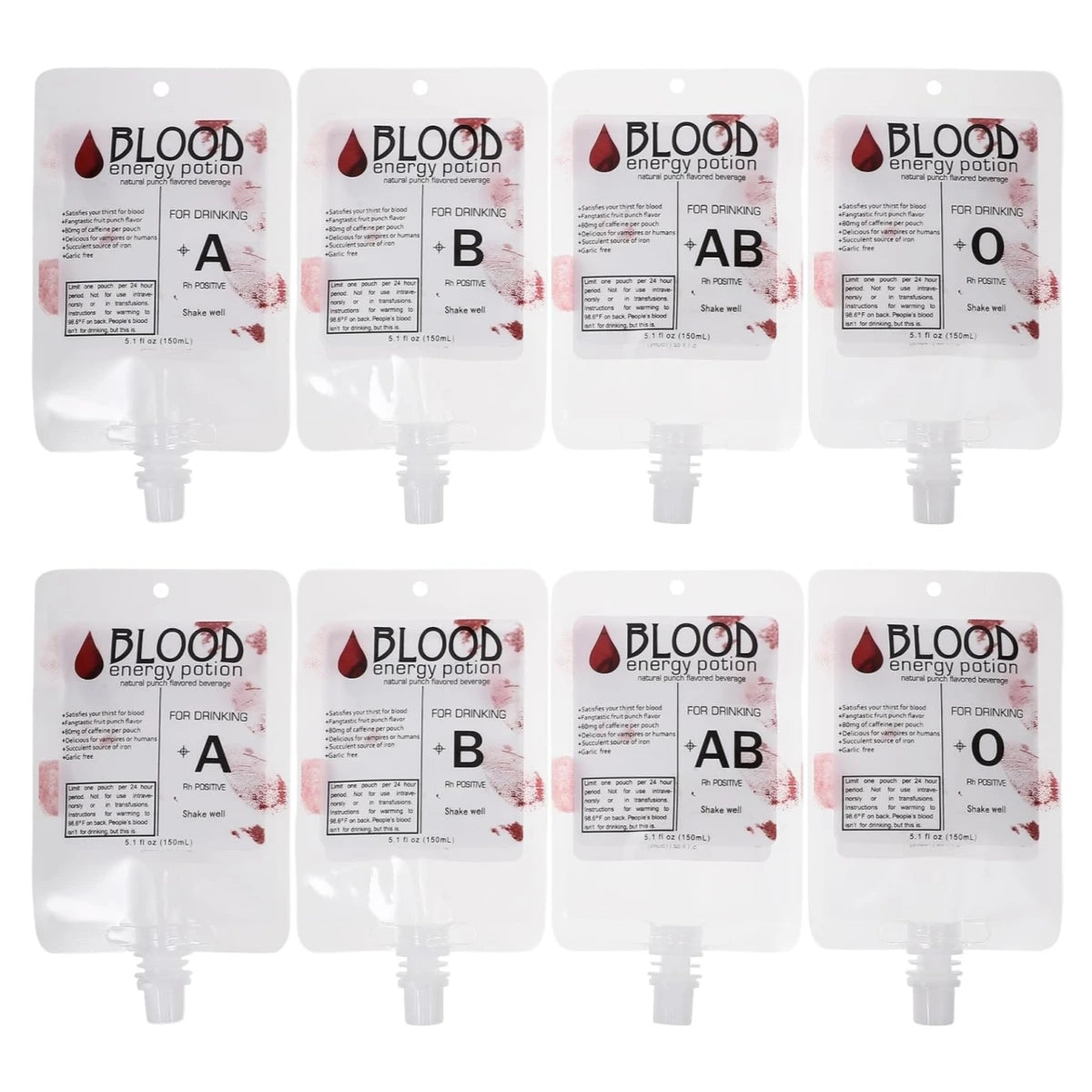1Pcs Halloween Cosplay Drink Container Vampire Blood Pouch Props Zombie Beverage Drinks Bags Food Class PVC Water Bottle Decors