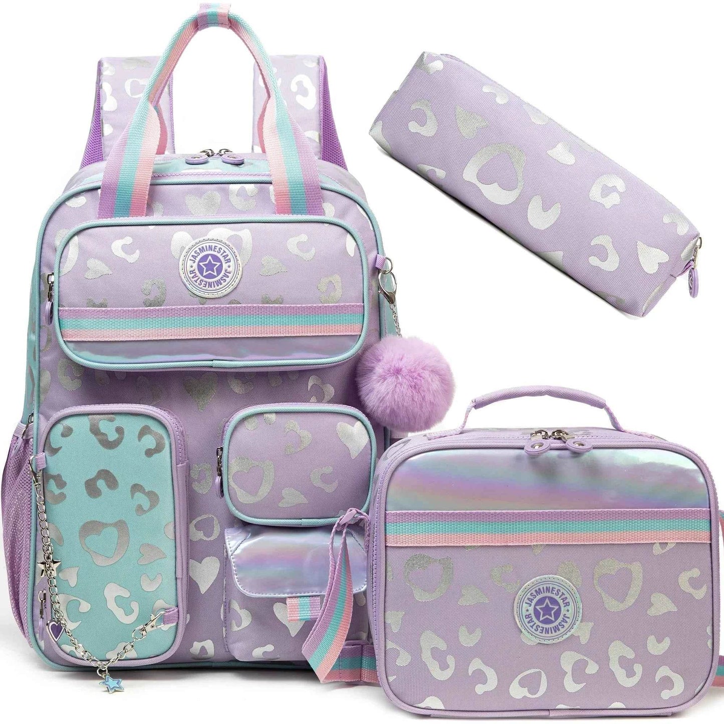Girls' Backpack Set with Lunch Bag for School - BON's