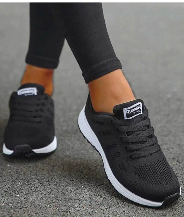 Women's Classic Sneakers - Casual Gym Sneakers for Women, White Vulcanize Shoes, Zapatillas Mujer - BON's