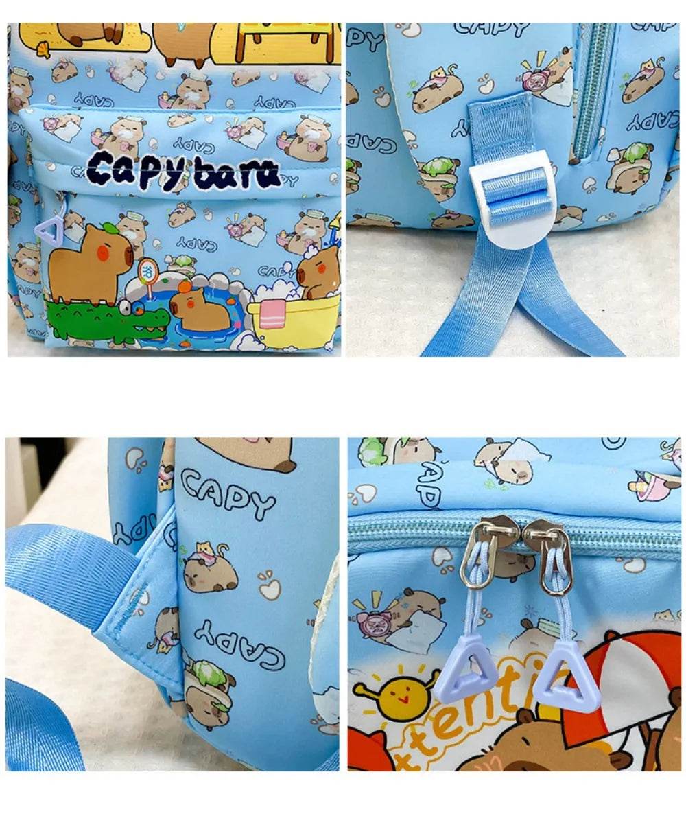 Capybara School Backpack - Cute Large Student Schoolbag - BON's