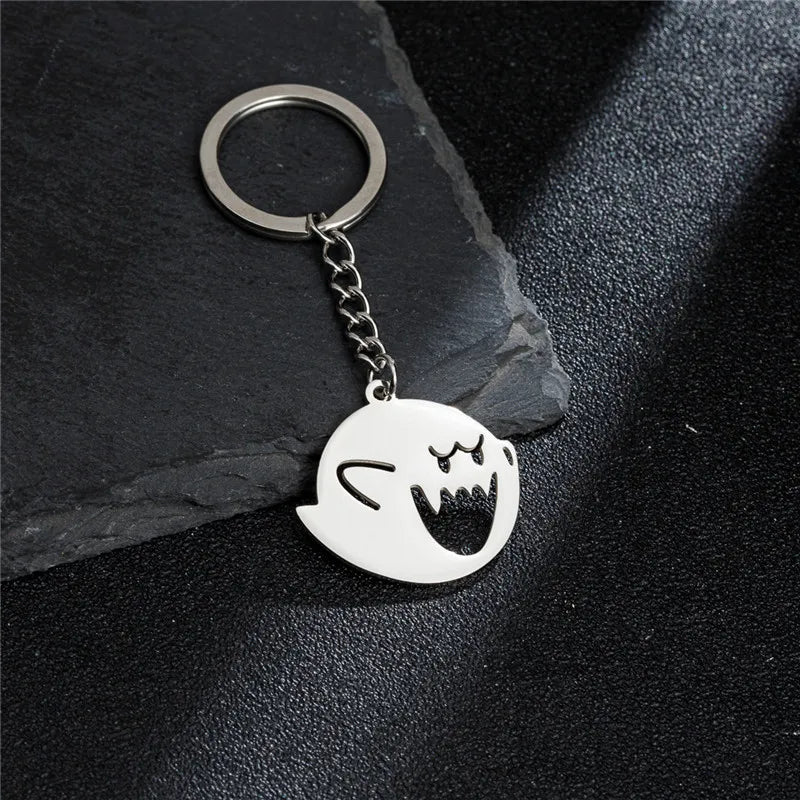 Funny Halloween Ghost & Skull Keychain – Cartoon Key Ring Pendant Gift for Bags, Men & Women, DIY Jewelry Accessory