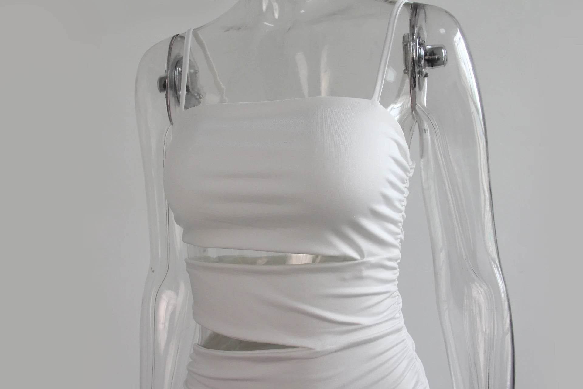 Women Sexy Spaghetti Strap Mini Dress Backless for Party Evening Nightclub Outfit - BON's