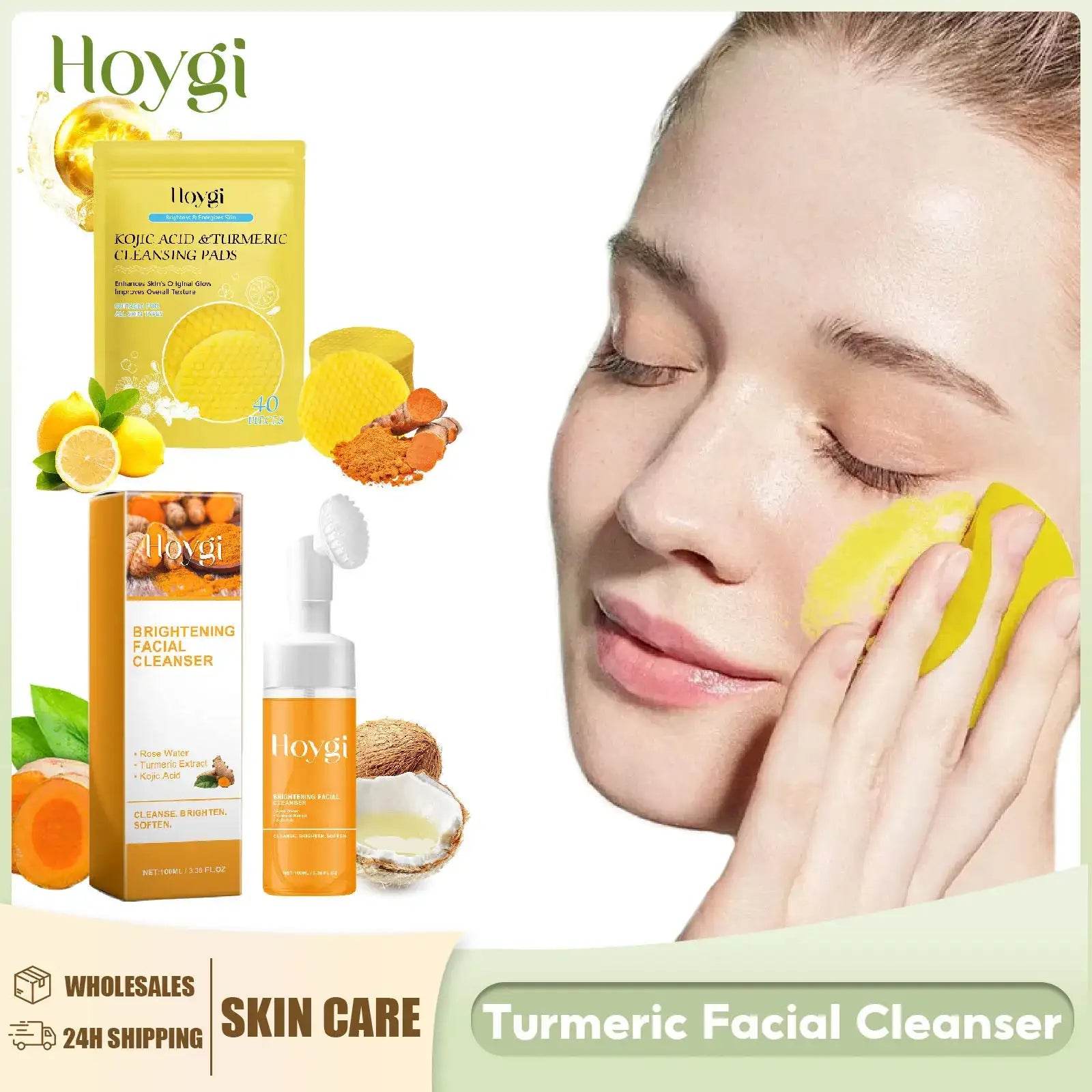 Turmeric Dark Spot Remover Exfoliating Cleansing Pads for Oil Control and Brightening Skin Care - BON's