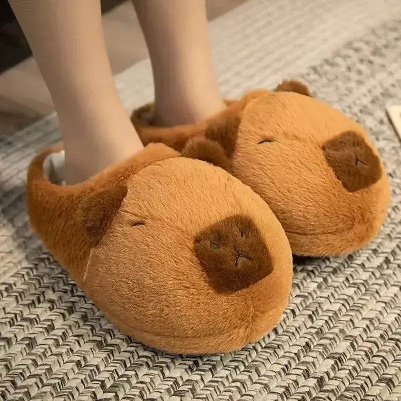 Capybara Plush Slippers - Soft, Cozy, Warm Indoor Shoes - BON's
