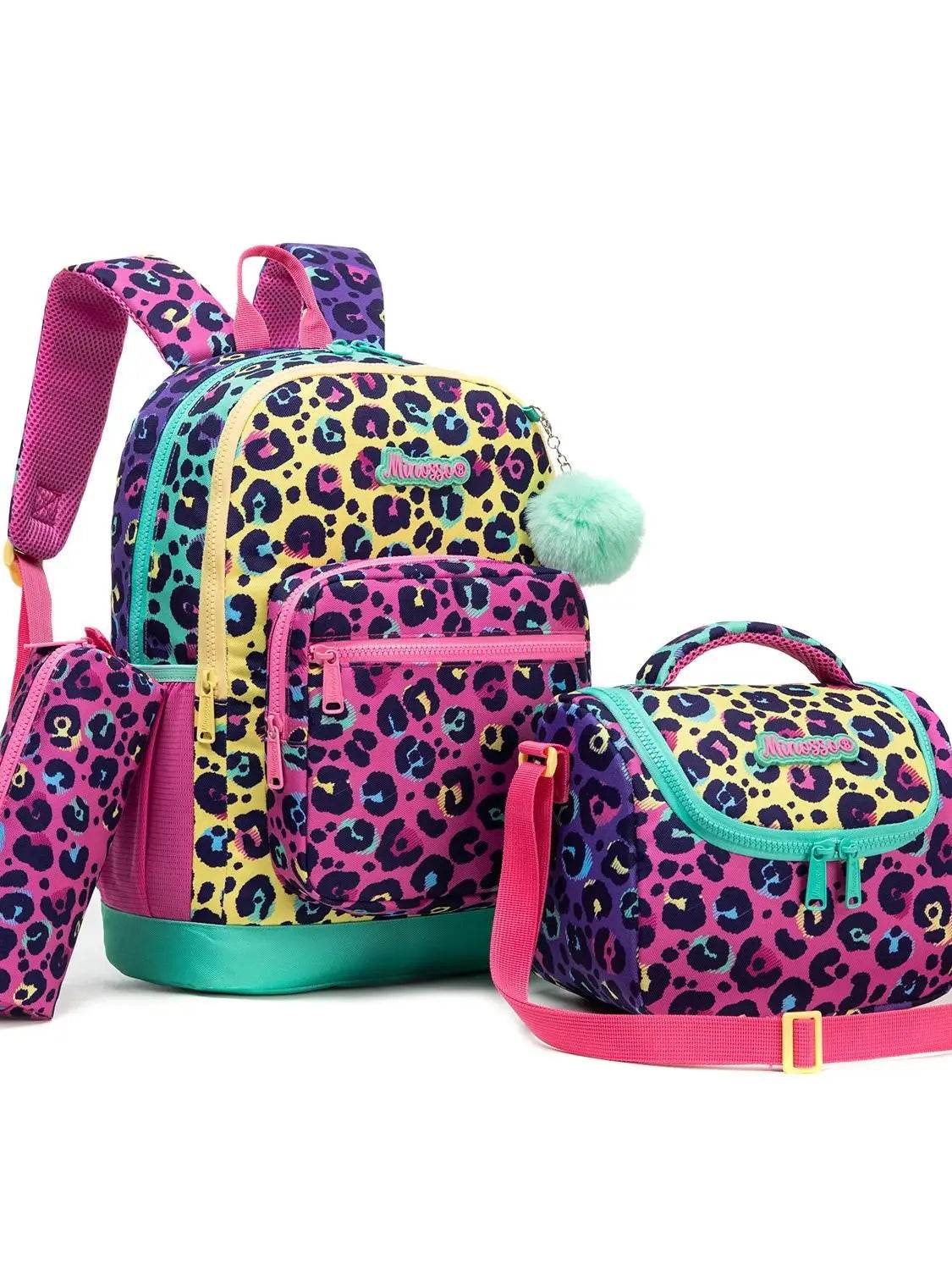 Backpack Sets for Girls and Boys - 3pcs School Bags with Lunch Bag and Pencil Case for Elementary Students and Teens - BON's