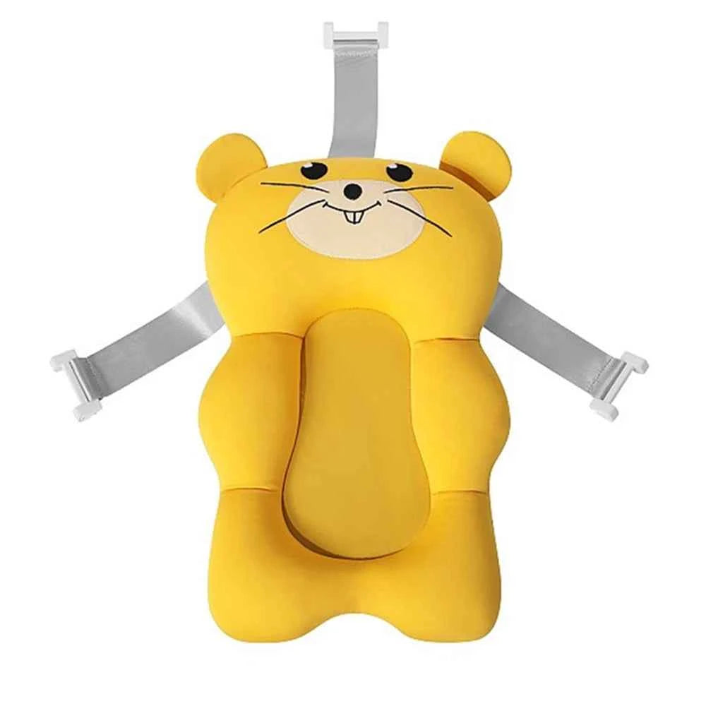 Baby Shower Bath Tub Pad Non-Slip Bathtub Seat Support Mat Newborn Safety Security Bath Support Cushion Foldable Soft Pillow