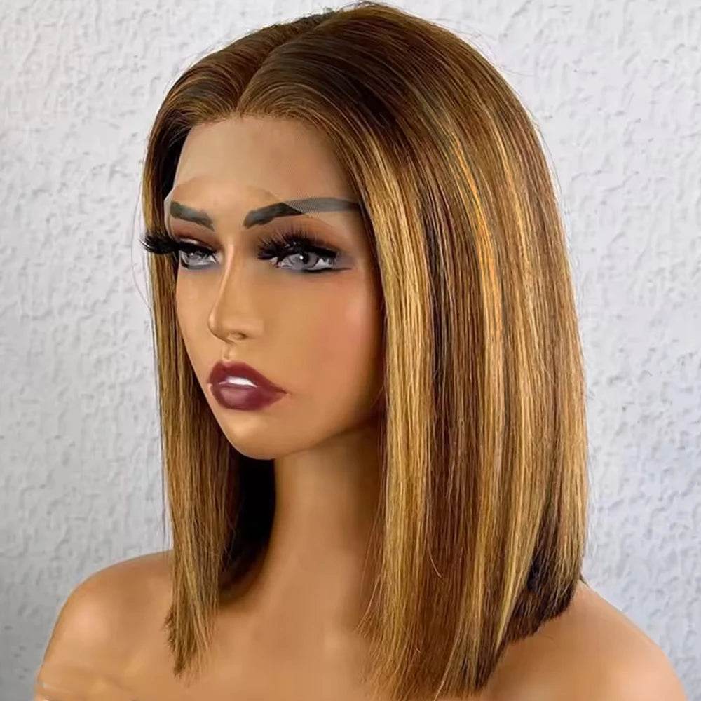 Straight Bob Wigs Human Hair 13x4 HD Lace Frontal Glueless Bob Wigs 4x4 Lace Closure for Women 180% - BON's