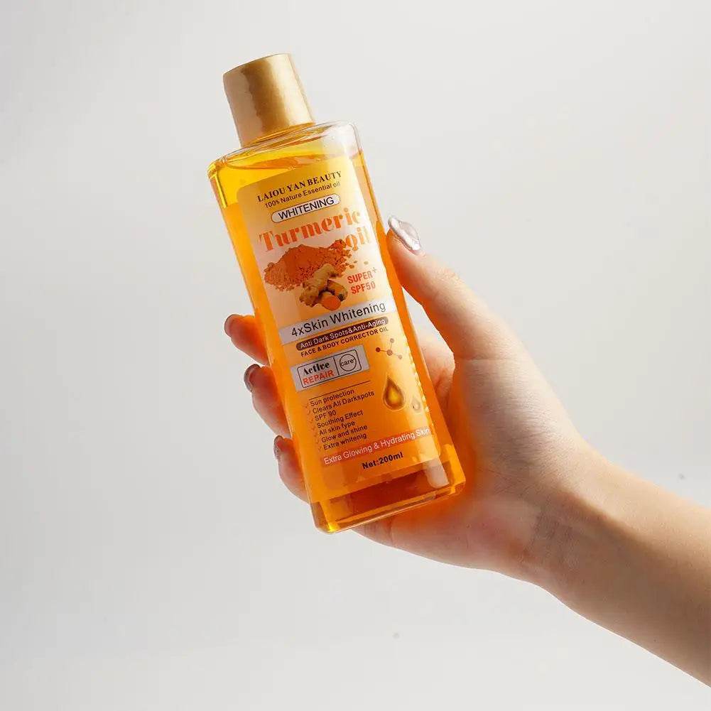 200ml Turmeric Essential Oil for Skin Care - Moisturizing and Hydrating Natural Oil for Smooth Face and Body - BON's