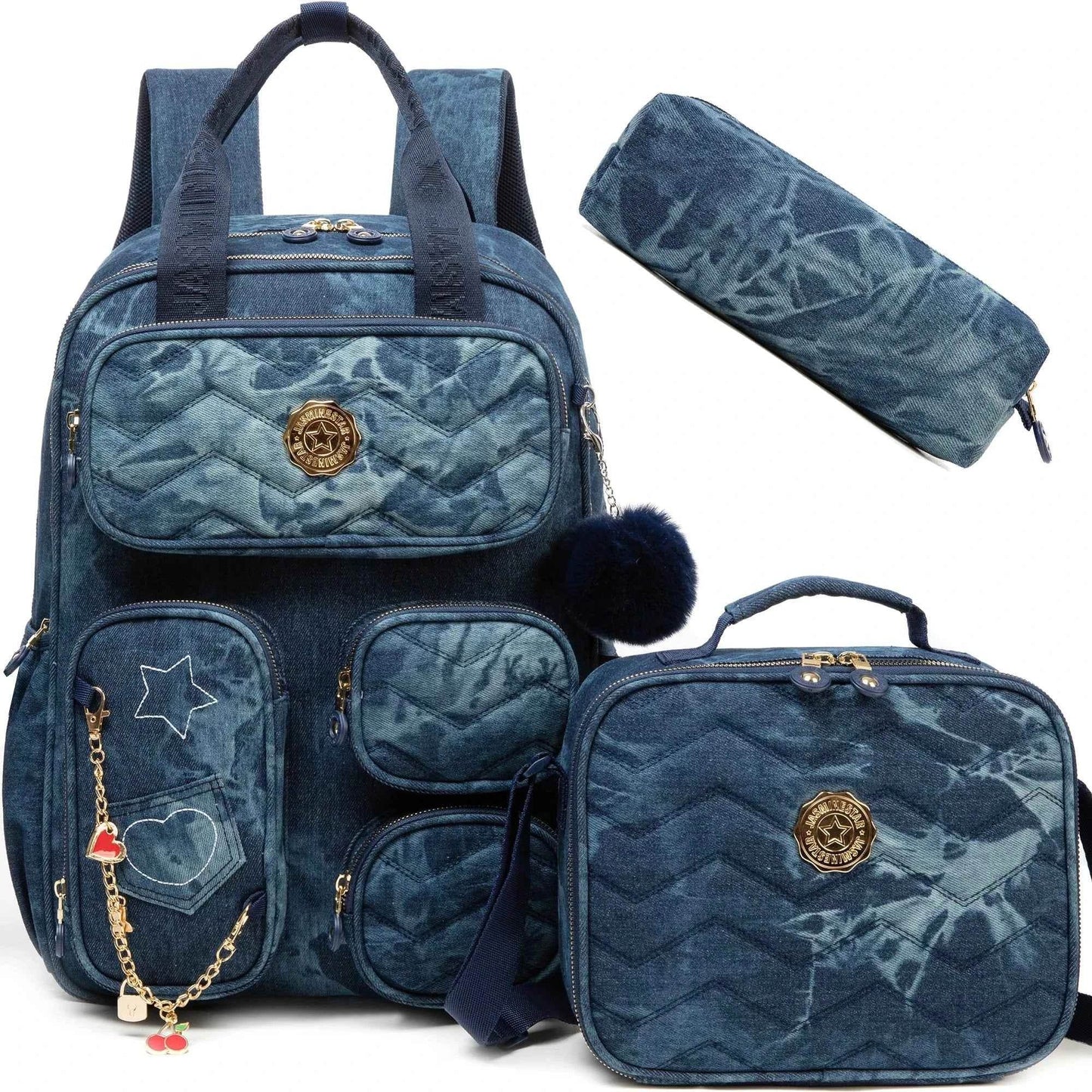 Girls' Backpack Set with Lunch Bag for School - BON's