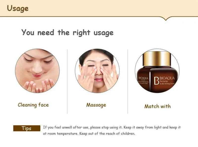 BIOAQUA Hyaluronic Acid Serum Firming Brightening Moisturizing Day Cream Collagen Repair Essence Liquid Skin Care - BON's
