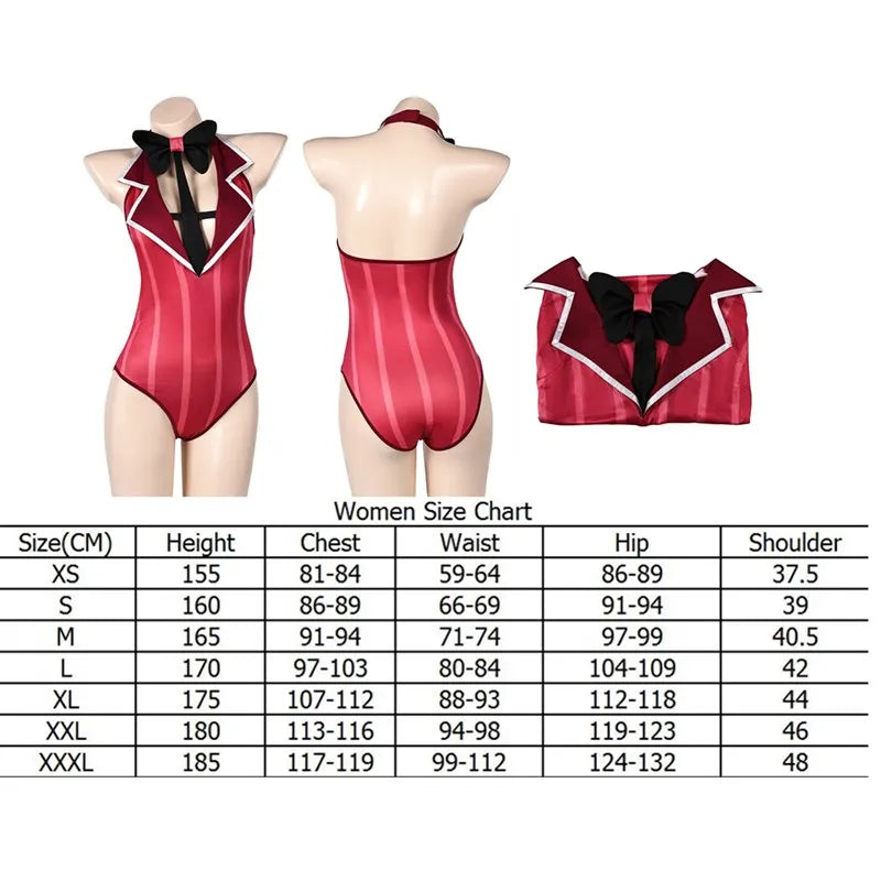 Alastor Cosplay Costume Anime Fantasy Women Lingerie Bikini Swimsuit Jumpsuit Swimwear Headband Outfits Halloween Carnival Suit