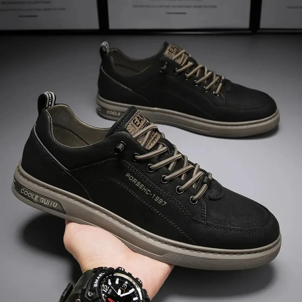 2025 Men’s Versatile White Sneakers – Breathable Spring Board Shoes for Sports & Casual Style