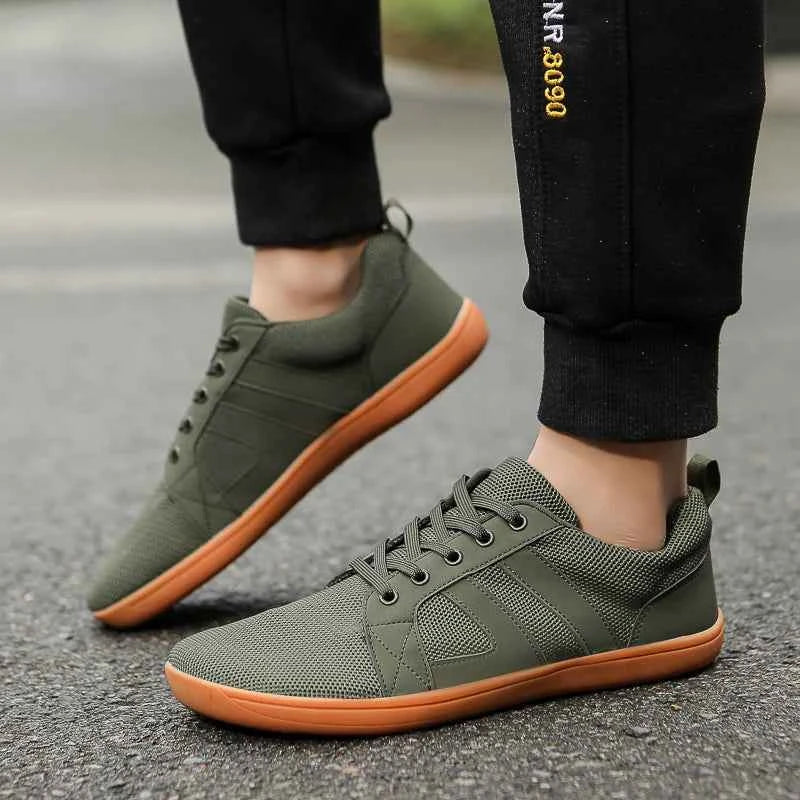 Wide-Toe Barefoot Sneakers – Breathable, Non-Slip Sports Shoes for Walking, Jogging & Everyday Style