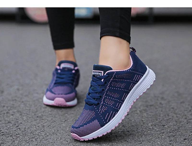 Women Breathable Casual Shoes - Fashion Mesh Flat Sneakers for Walking and Gym 2021 - BON's